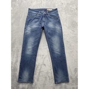 Levis 504 Jeans Mens Measured 32x28 Blue Tapered Regular Denim‎ Zip Fly